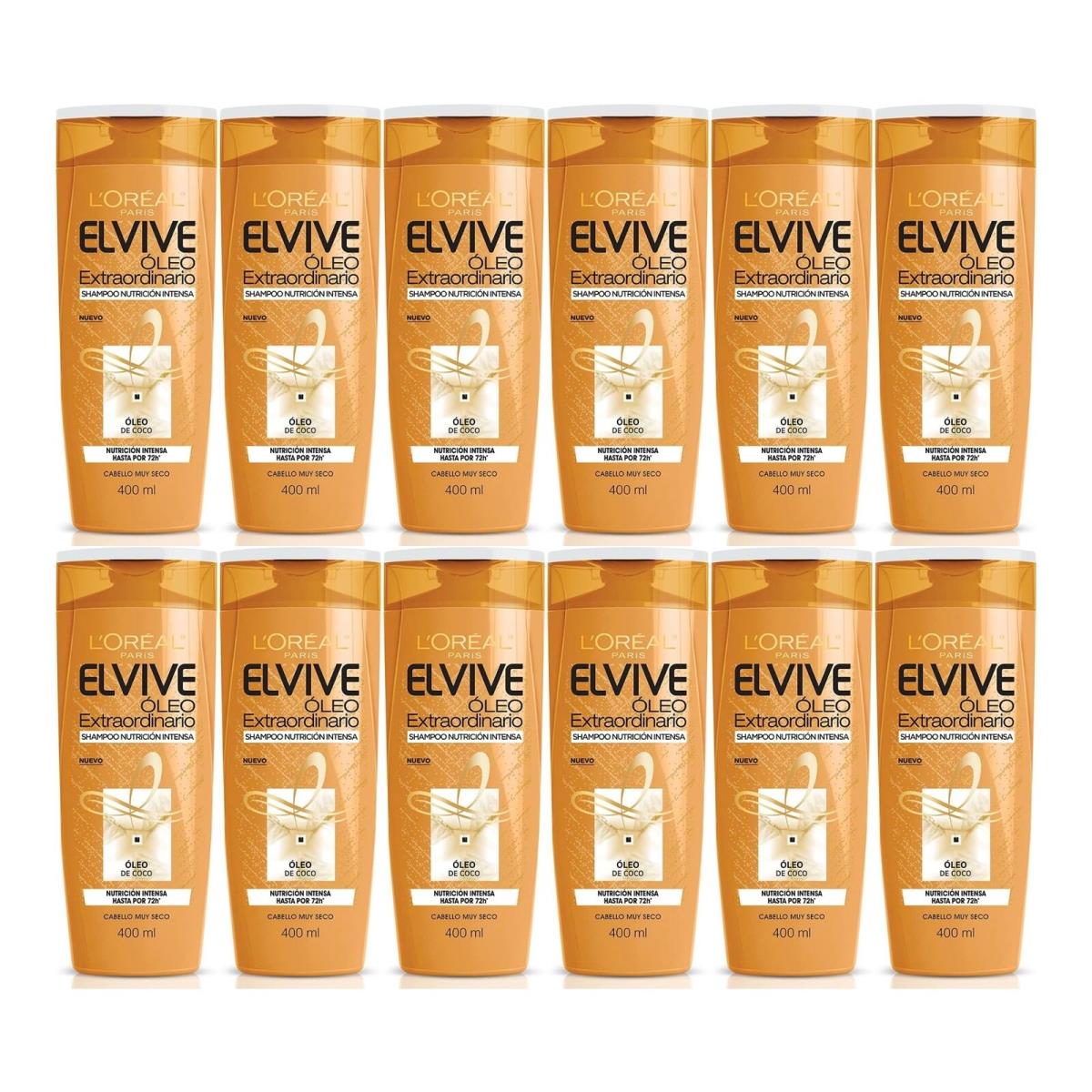 L`oréal L`or al Paris Elvive Oleo Extraordinario Shampoo 13.5oz 400ml Pack of 12