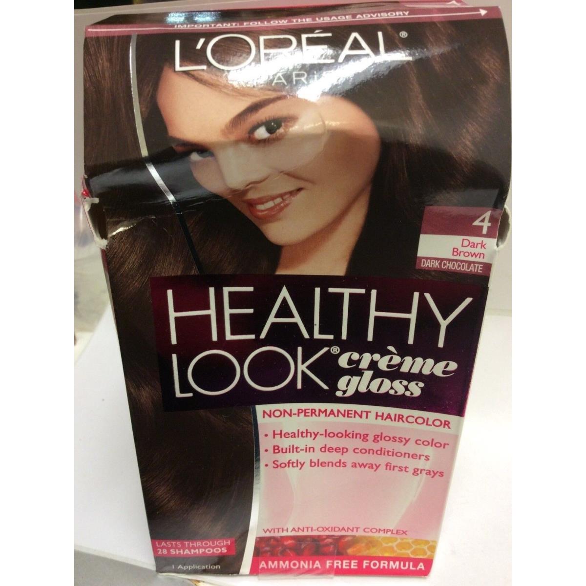 5 X Imperfect Box L`oreal Healthy Look Hair Color Dark Brown Dark Chocolate 4