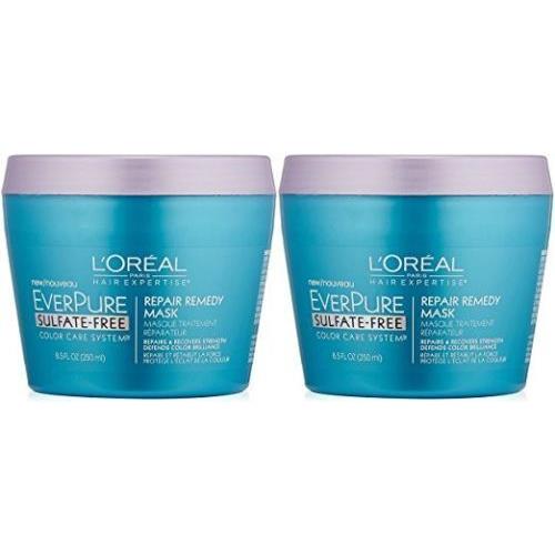 2 L`oreal Hair Care Everpure Repair Defend Rinse Out Mask 8.5 oz 2 Pack