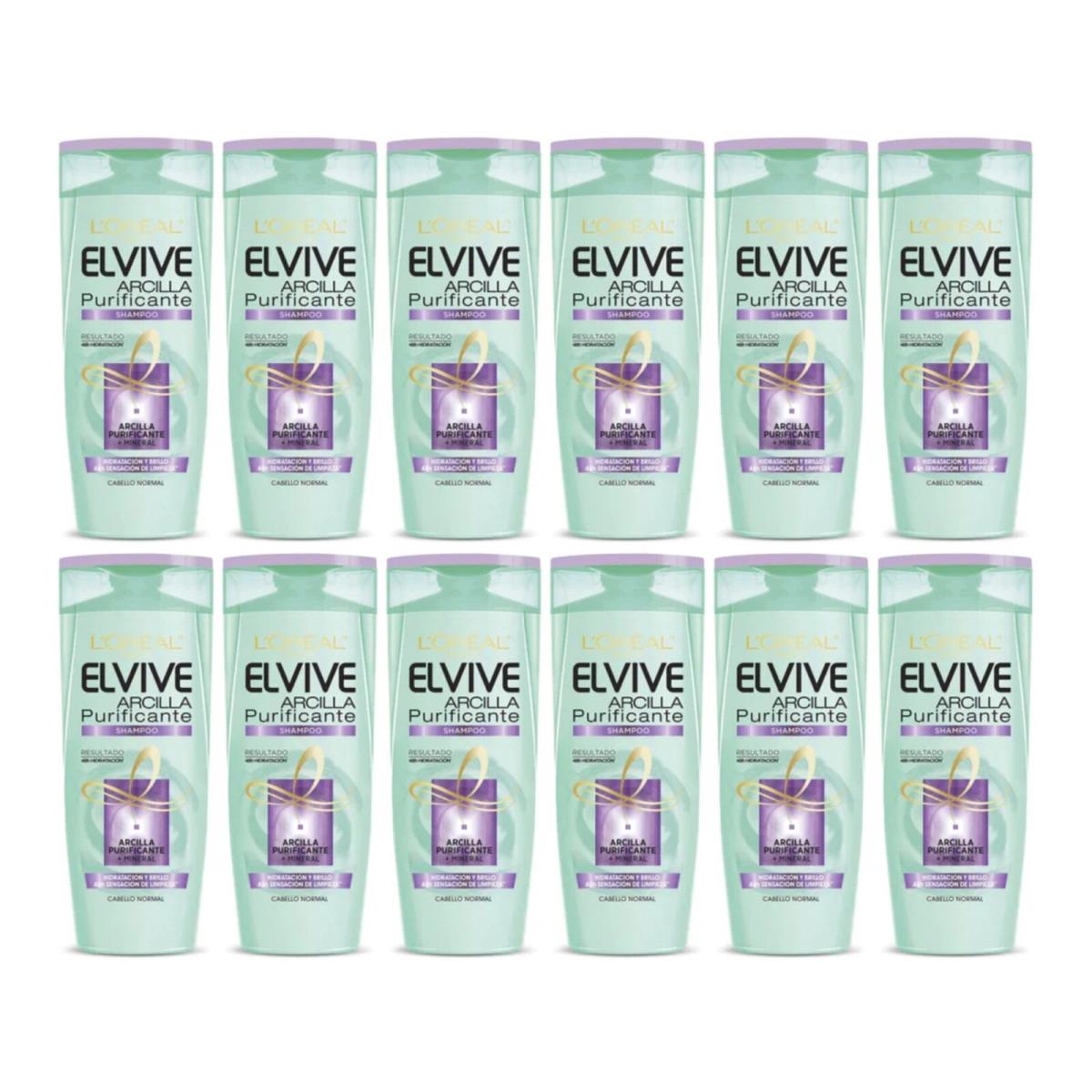 L`oréal L`or al Paris Elvive Arcilla Purificante Shampoo 13.5oz 400ml Pack of 12