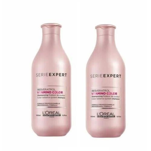 L`oreal Serie Expert Vitamino Color R Shampoo 10.1oz Pack of 2