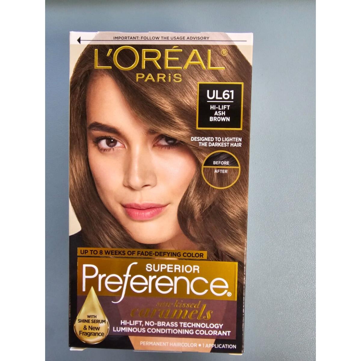 3 PK L`oreal Superior Preference Permanent Hair Color UL61 Ultra Light Ash Brown