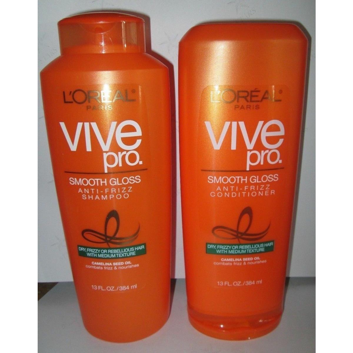 L`oréal L Oreal Paris Vive Pro Smooth Gloss Anti-frizz 1 Shampoo + 1 Conditioner 13 oz