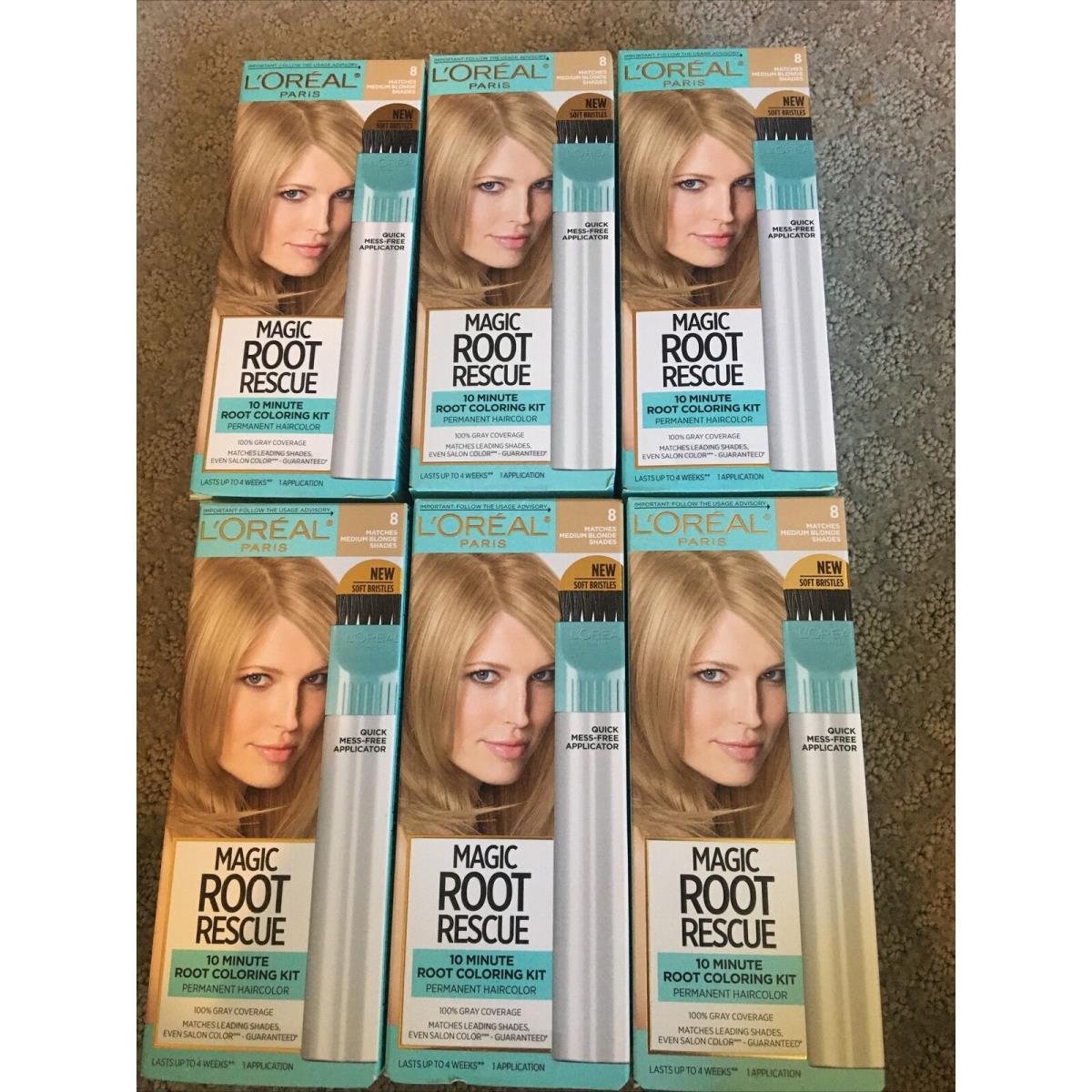 6 L`oreal Paris Magic Root Rescue Permanent Hair Color Medium Blonde 8