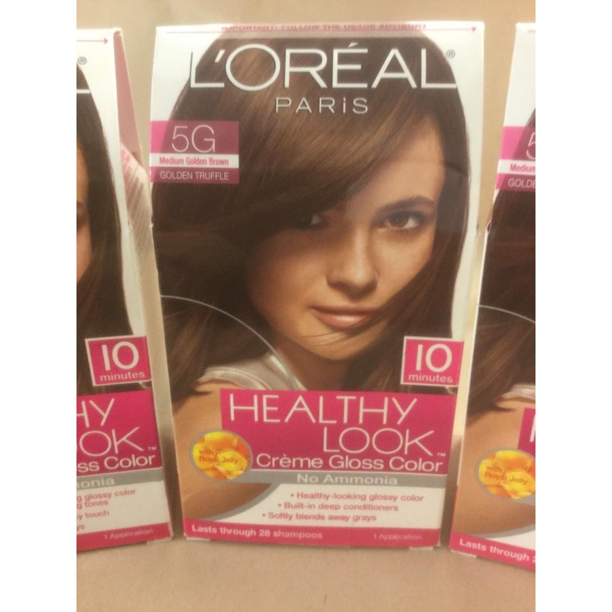 3XL`Oreal Healthy Look Hair Color Medium Golden Brown Golden Truffle5G