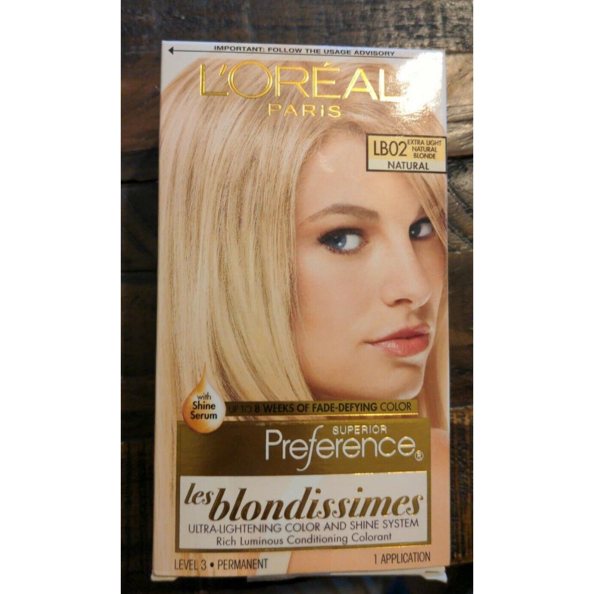 L`oreal Paris Hair Color Fade-defying LB02 Extra Light Natural Blonde 5 Pack