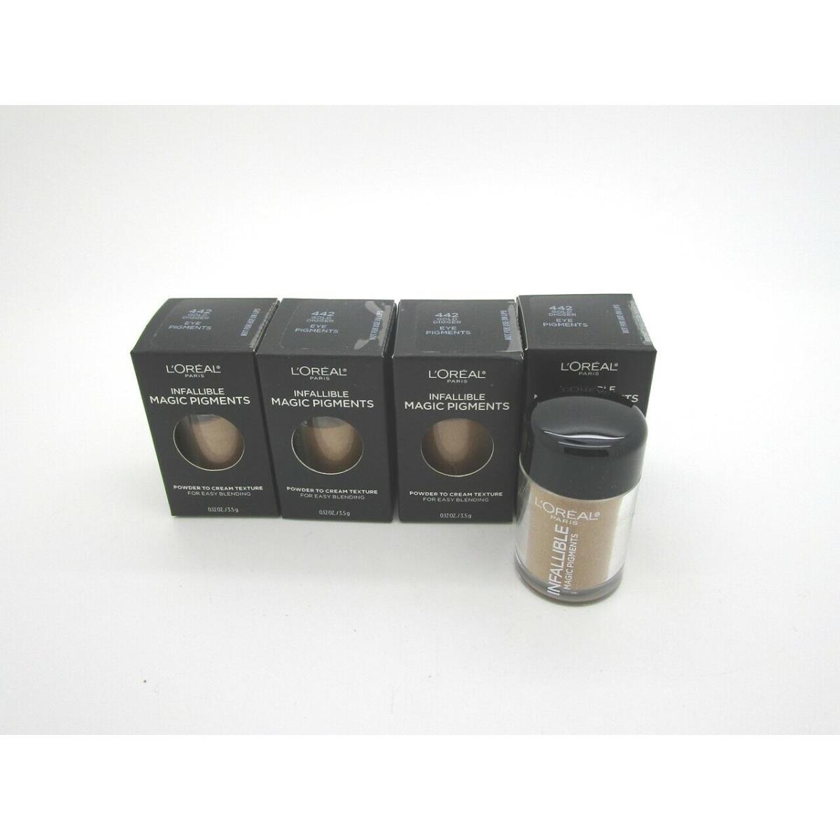 L`oreal Powder to Cream Texture Eye Pigments - 442 Gold Digger - Lot of 4