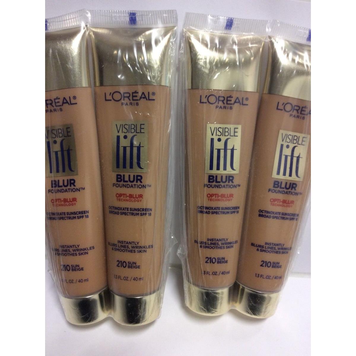 L`oréal 4 X L`or al Paris Visible Lift Blur Foundation Sun Beige 1.3 Fl.oz.each