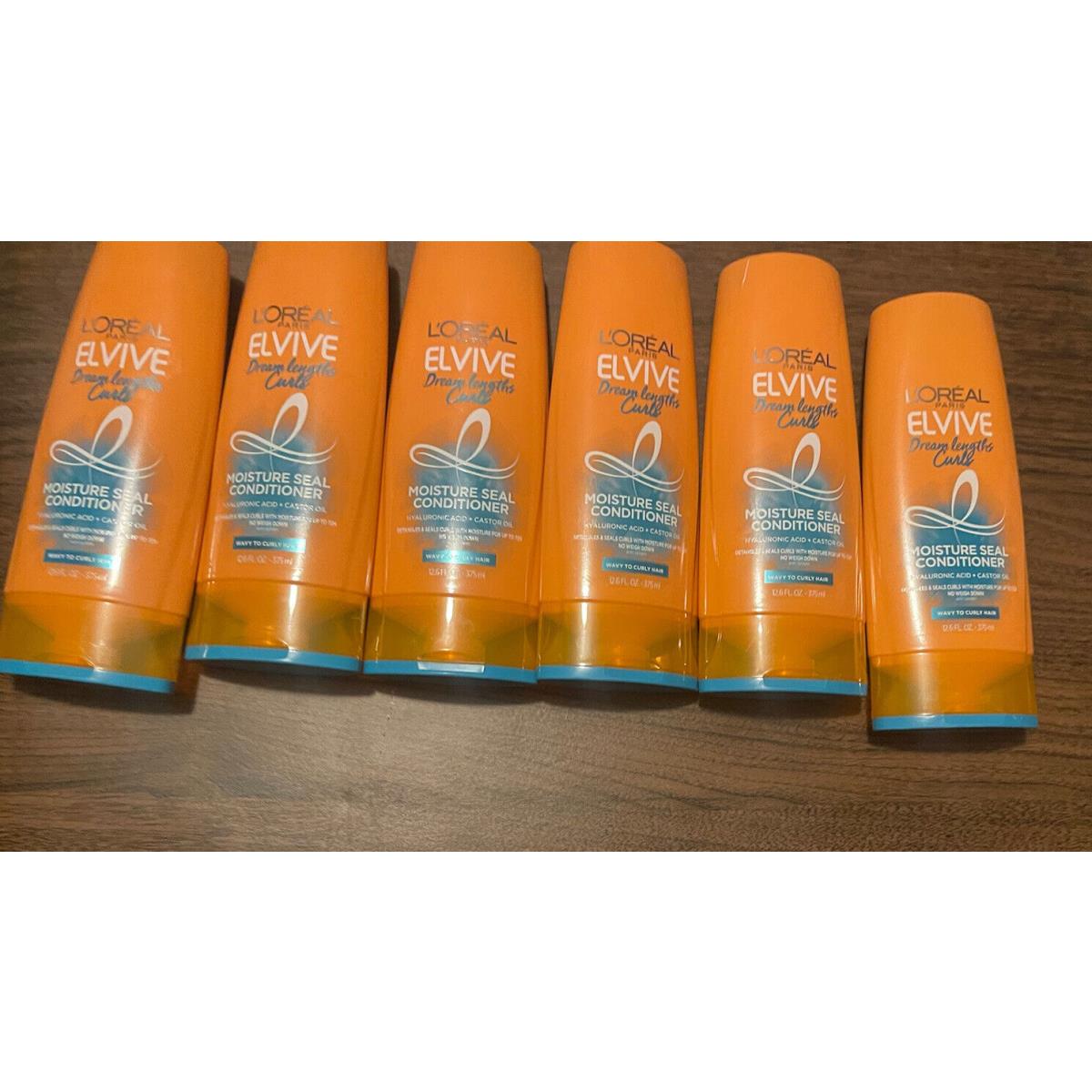 Loreal Paris Elvive Dream Lengths Curls Moisture Seal Conditioner 12.6oz 6 Pack