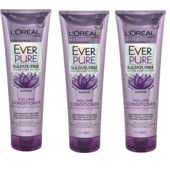 L`oreal Paris Everpure Volume Conditioner 8.5 Ounce X 3 Packs