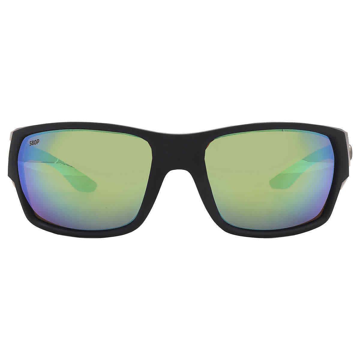 Costa Del Mar Tailfin Green Mirror Polarized Polycarbonate Rectangular Men`s