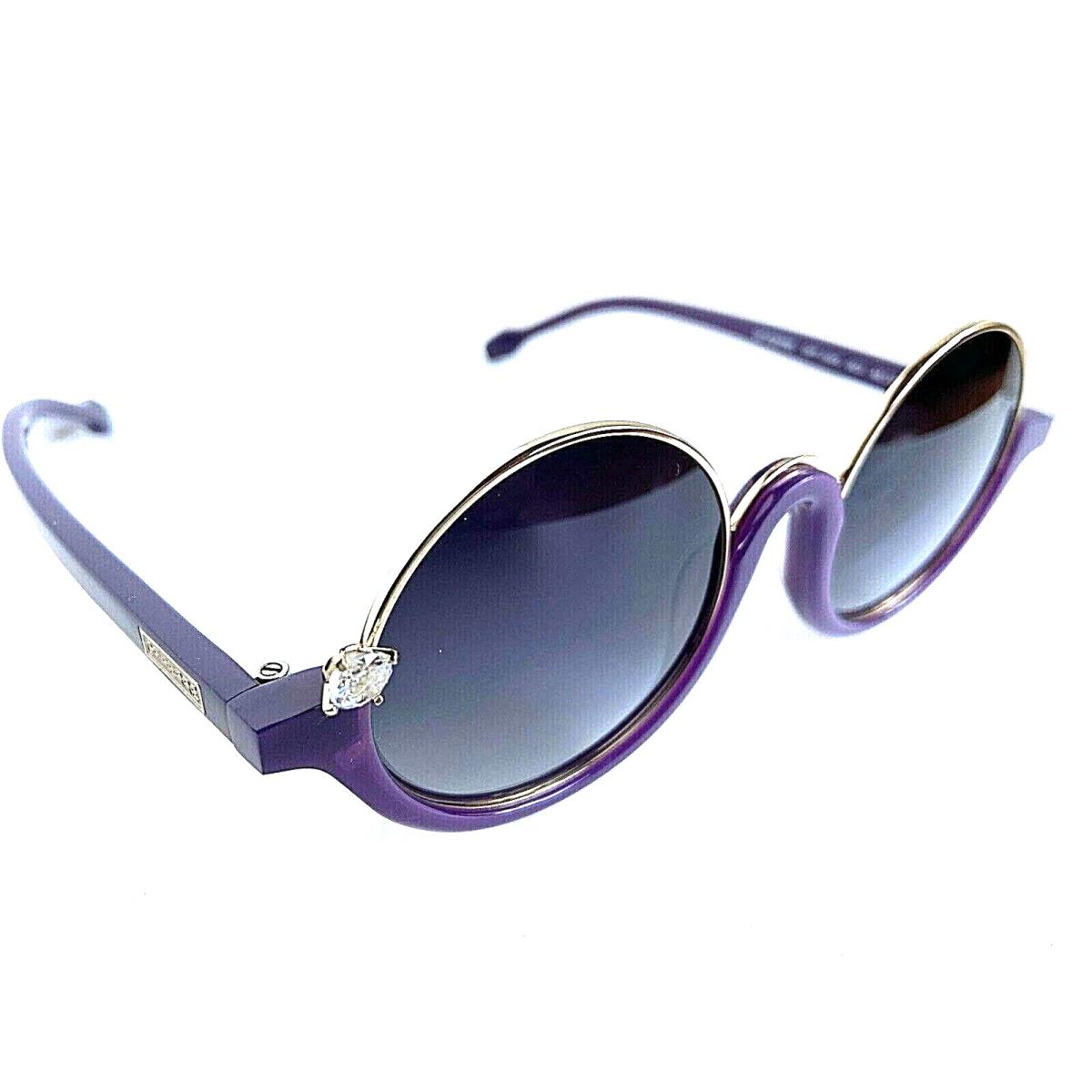 Polarized Gianfranco Ferre Gff 1R99 003 Round Purple Women`s Sunglasses