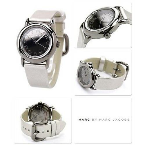 Marc BY Jacobs Silver Leather Collection Time Piece MBM1220