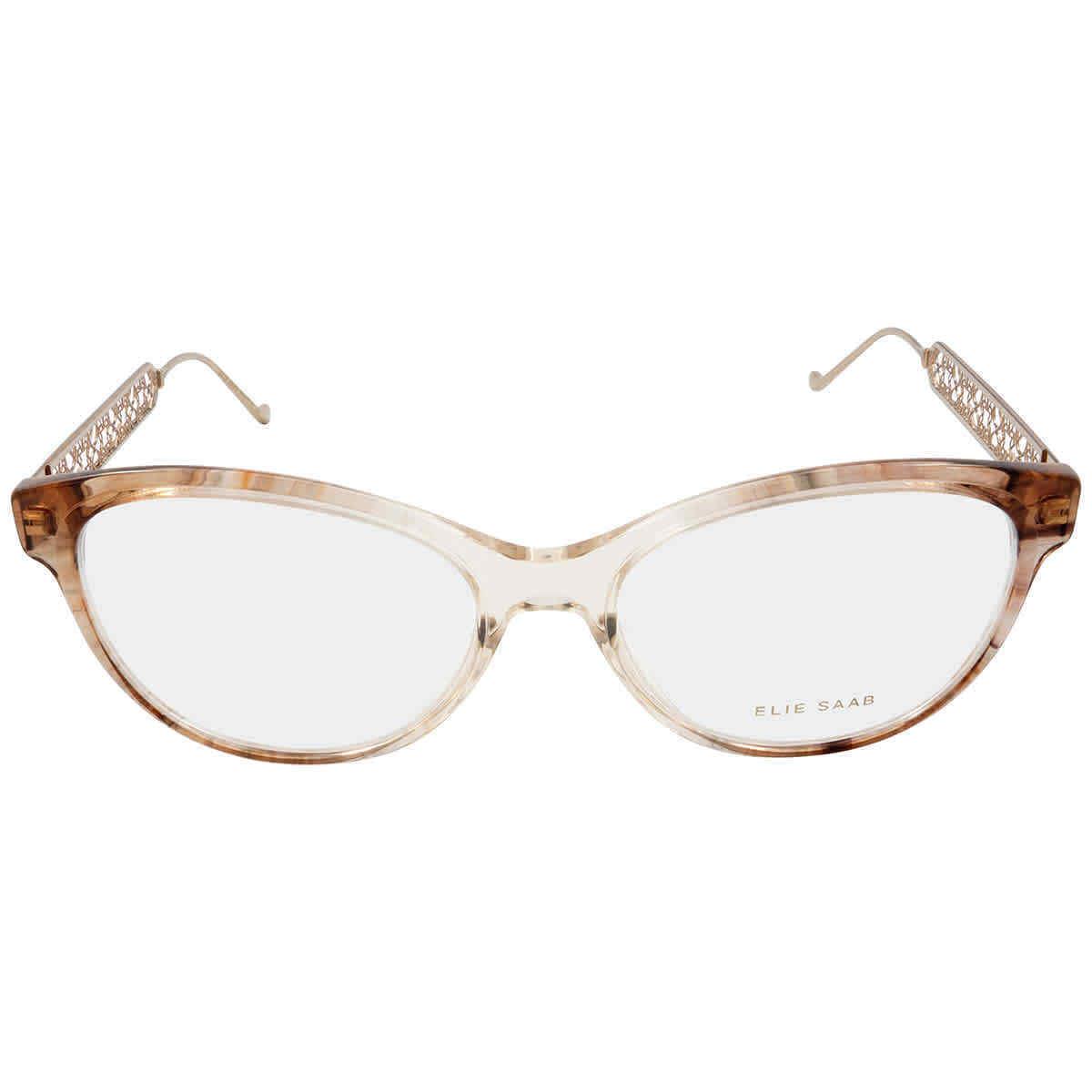 Elie Saab Demo Cat Eye Ladies Eyeglasses ES 073 09Q 52 17 140 ES 073 09Q 52 17