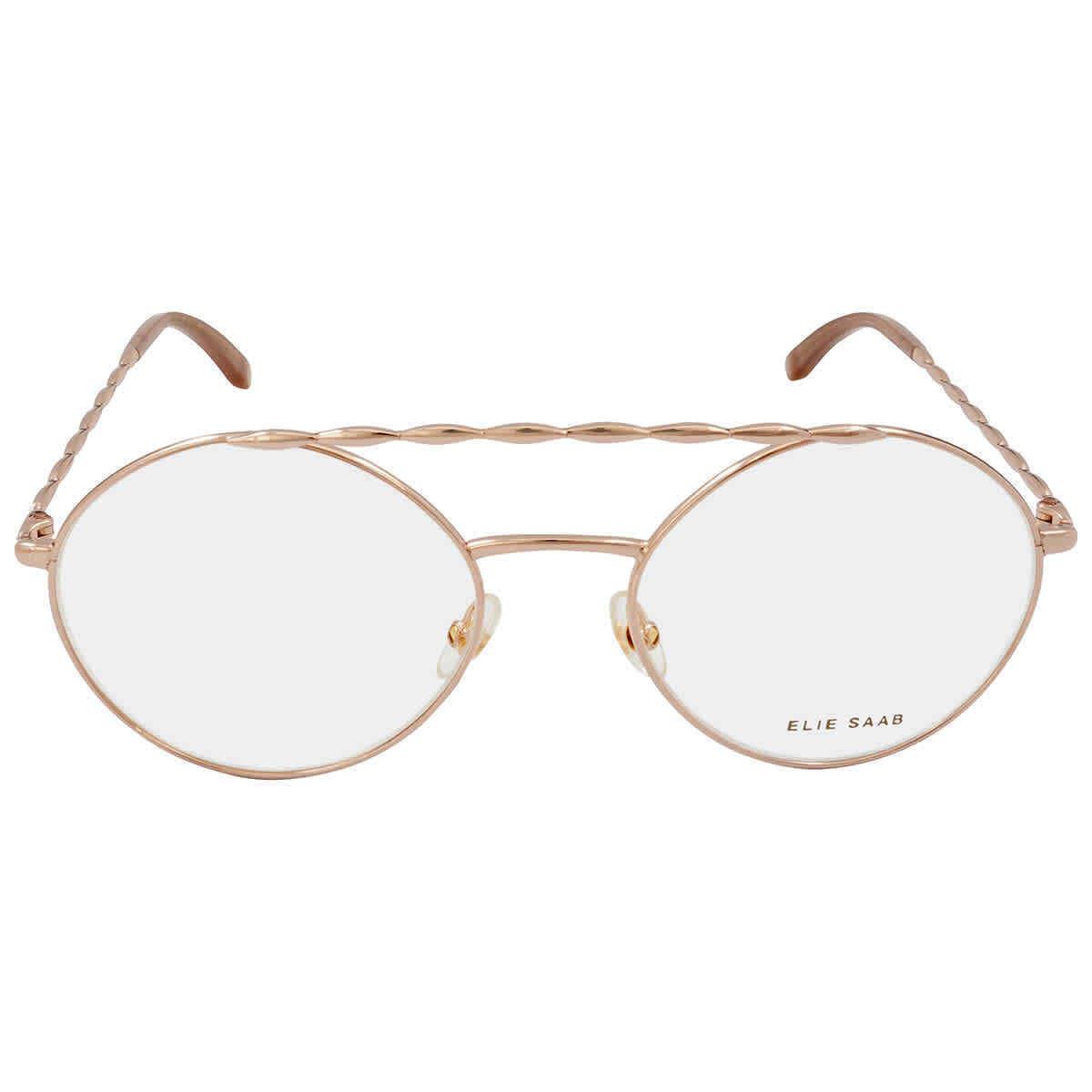 Elie Saab Demo Round Ladies Eyeglasses ES 052 0DDB 55 ES 052 0DDB 55