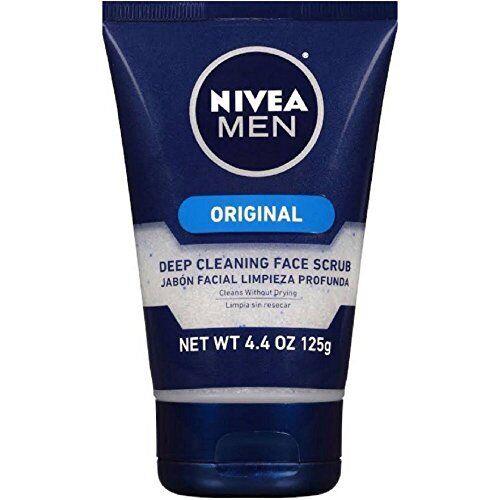 Nivea For Men Deep Cleaning Face Scrub with Aloe Vera 4.4 oz Pack of 12