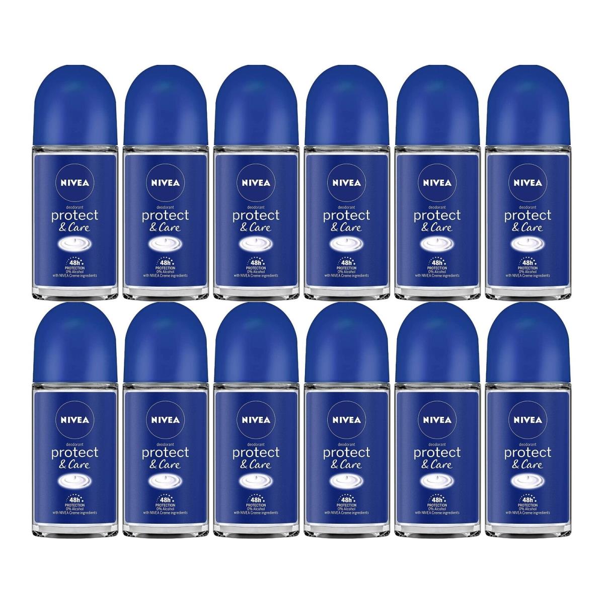 Nivea Protect Care Roll-on Deodorant 1.7oz 50ml Pack of 12