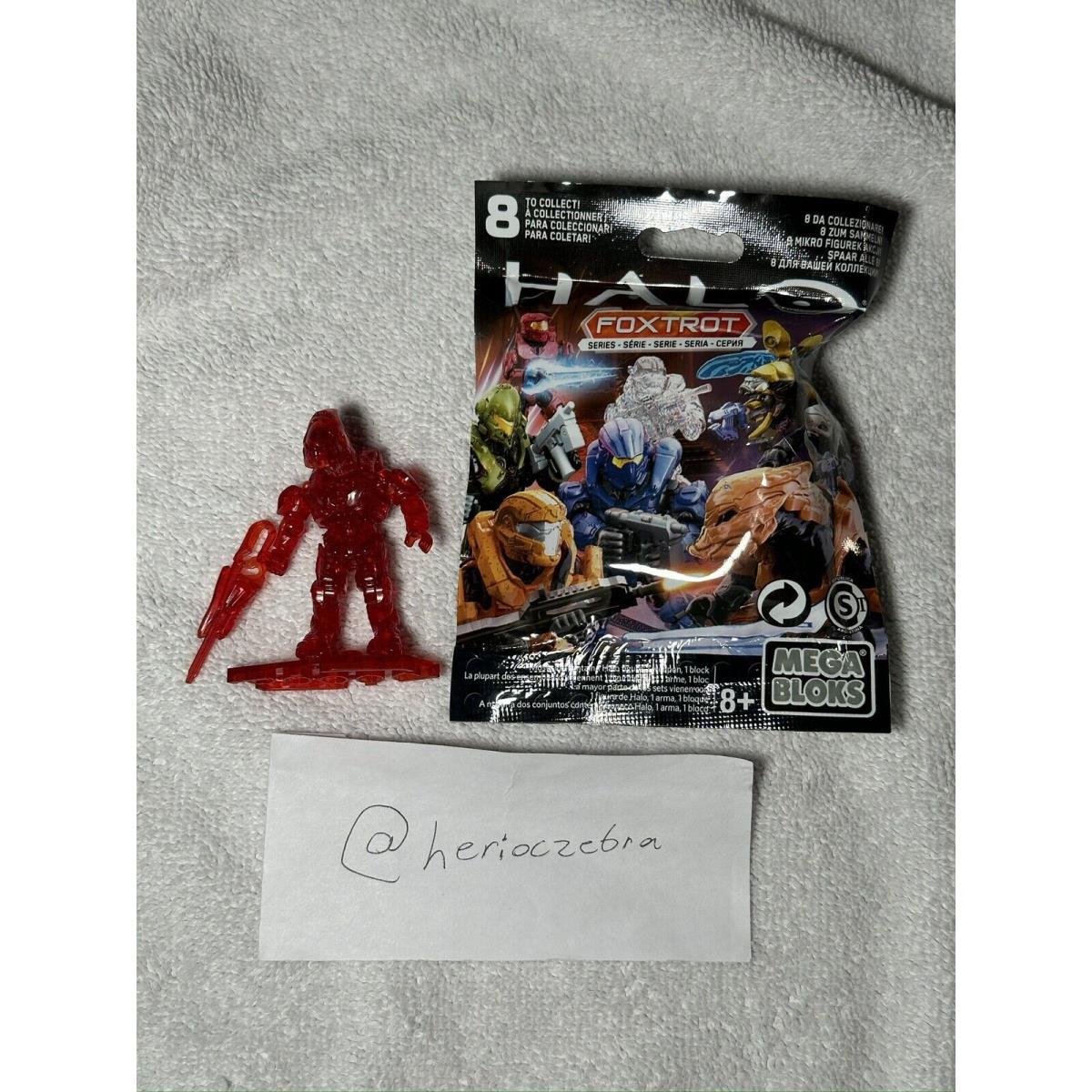 Halo Megabloks Foxtrot Series 15 Translucent Red Covenant Elite Ranger A25036ES