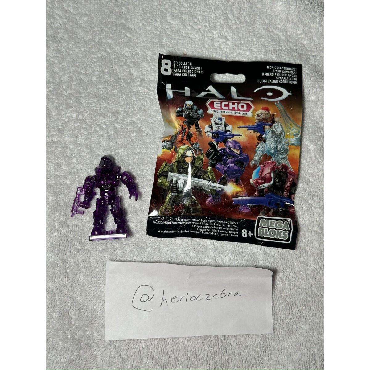 Mega Bloks Halo Series 14 Echo Translucent Purple Unsc Spartan Aviator A25026ES