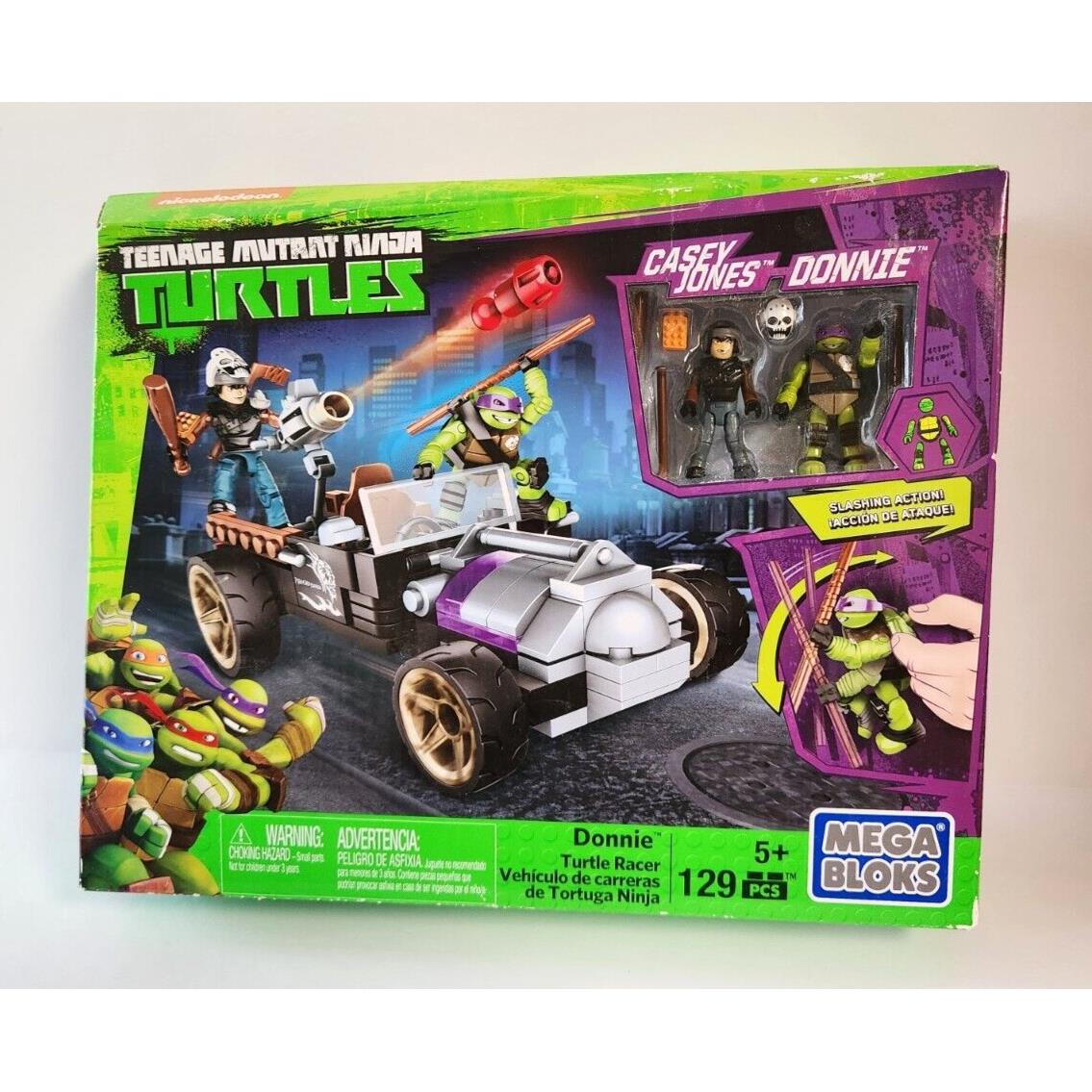 Mega Bloks Tmnt Donnie Turtle Racer 129 Piece Set 2016