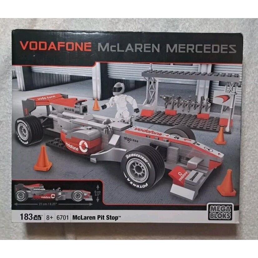 Mega Bloks 6701 Vodafone Mclaren Mercedes Pit Stop Kit 183 Pieces