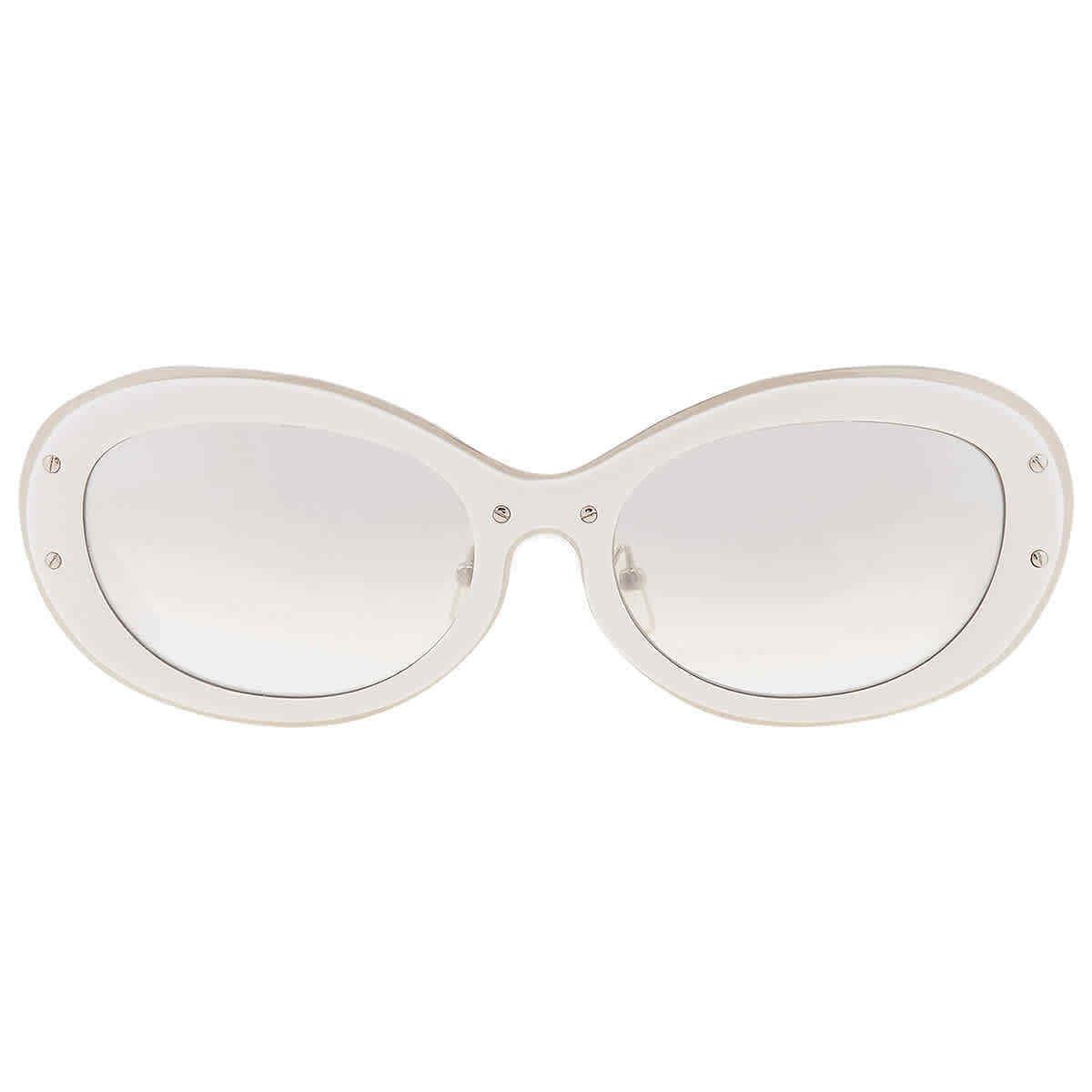 Yohji Yamamoto X Linda Farrow Clear Flash Oval Unisex Sunglasses Yyh