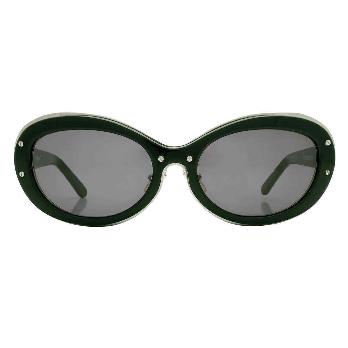 Yohji Yamamoto Grey Oval Unisex Sunglasses Yyh Dragonfly C1 Yyh Dragonfly C1