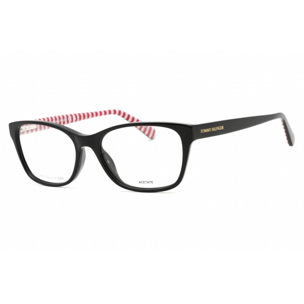 Tommy Hilfiger Women`s Eyeglasses Cherry Pattern Black Frame TH 2008 0GWM 00