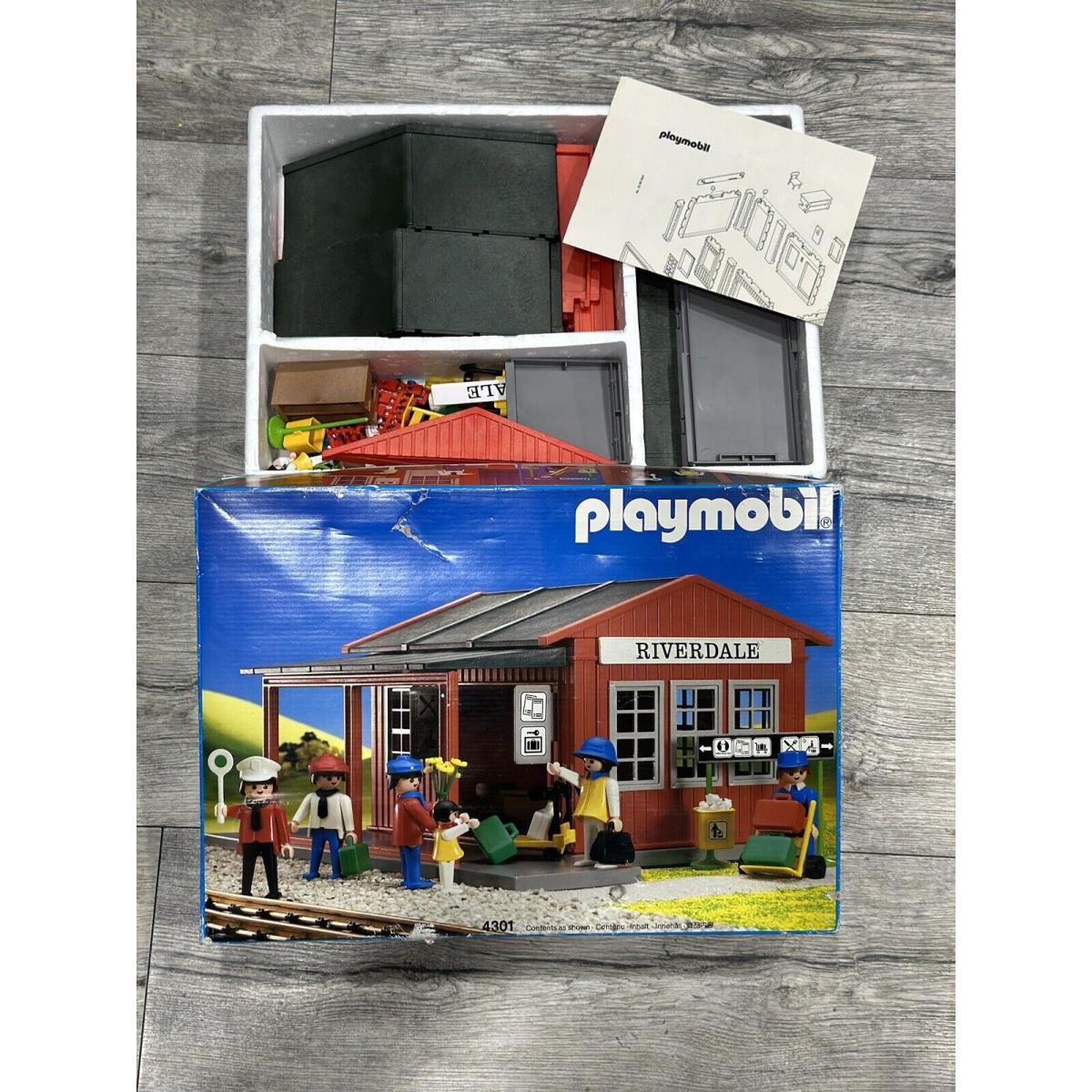 Vintage 1987 Nos Playmobil Geobra 4301 Riverdale Railway Train Station Rare