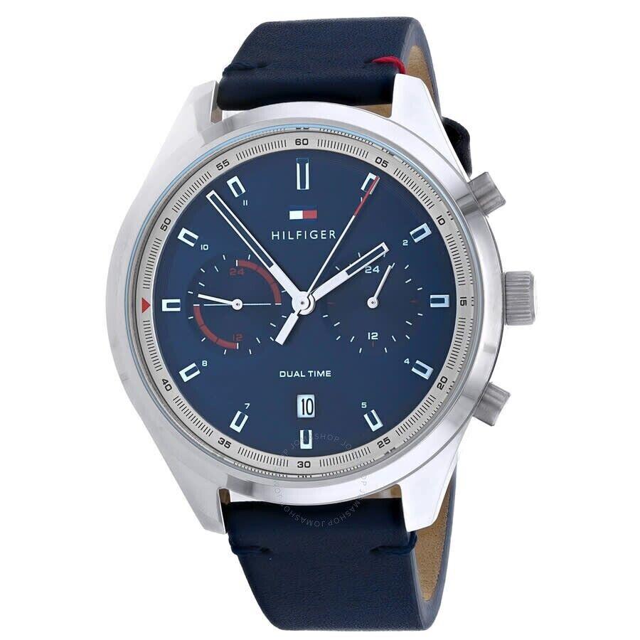 Tommy Hilfiger Bennett Blue Dial and Leather Straps Men`s Watch 1791728