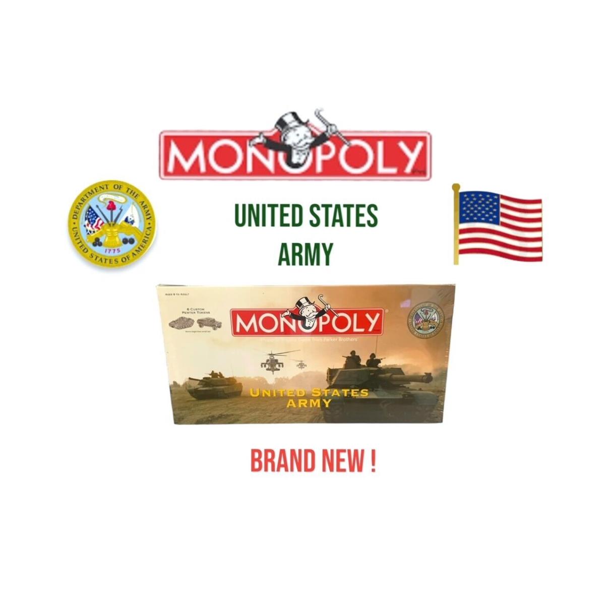 Monopoly United State Army Board Game 2002 By Hasbro