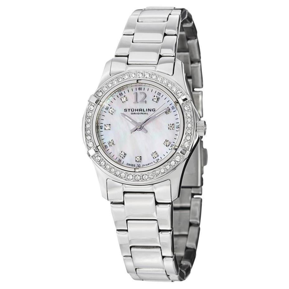 Stuhrling 703B.01 703B 01 Vogue Audrey Quartz Crystal Accents Womens Watch