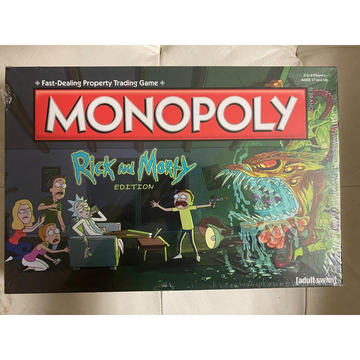 Monopoly: Rick and Morty Edition Board Adult Swim Game