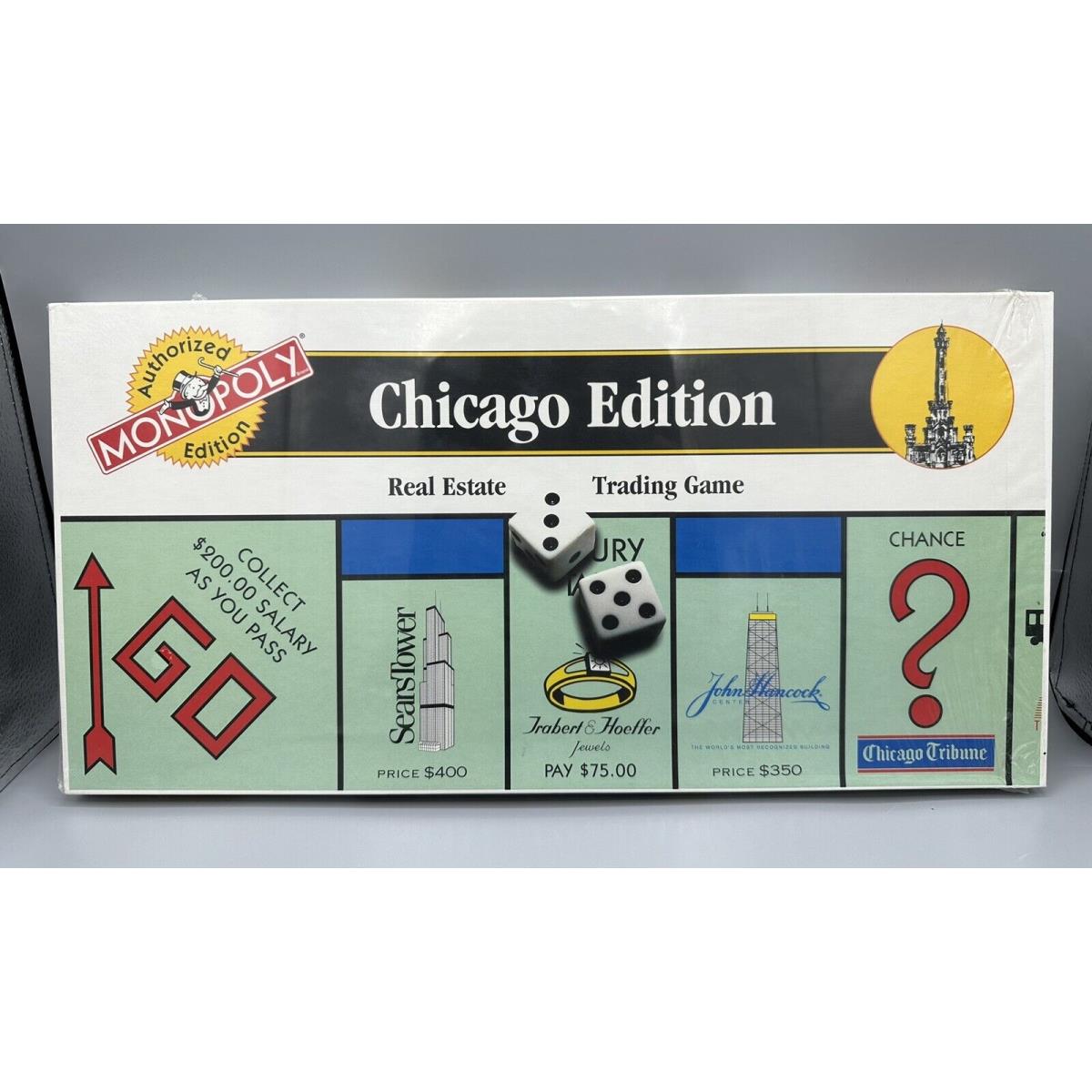 Monopoly Chicago Edition Board Game By Hasbro 1995 Vintage Htf Oop