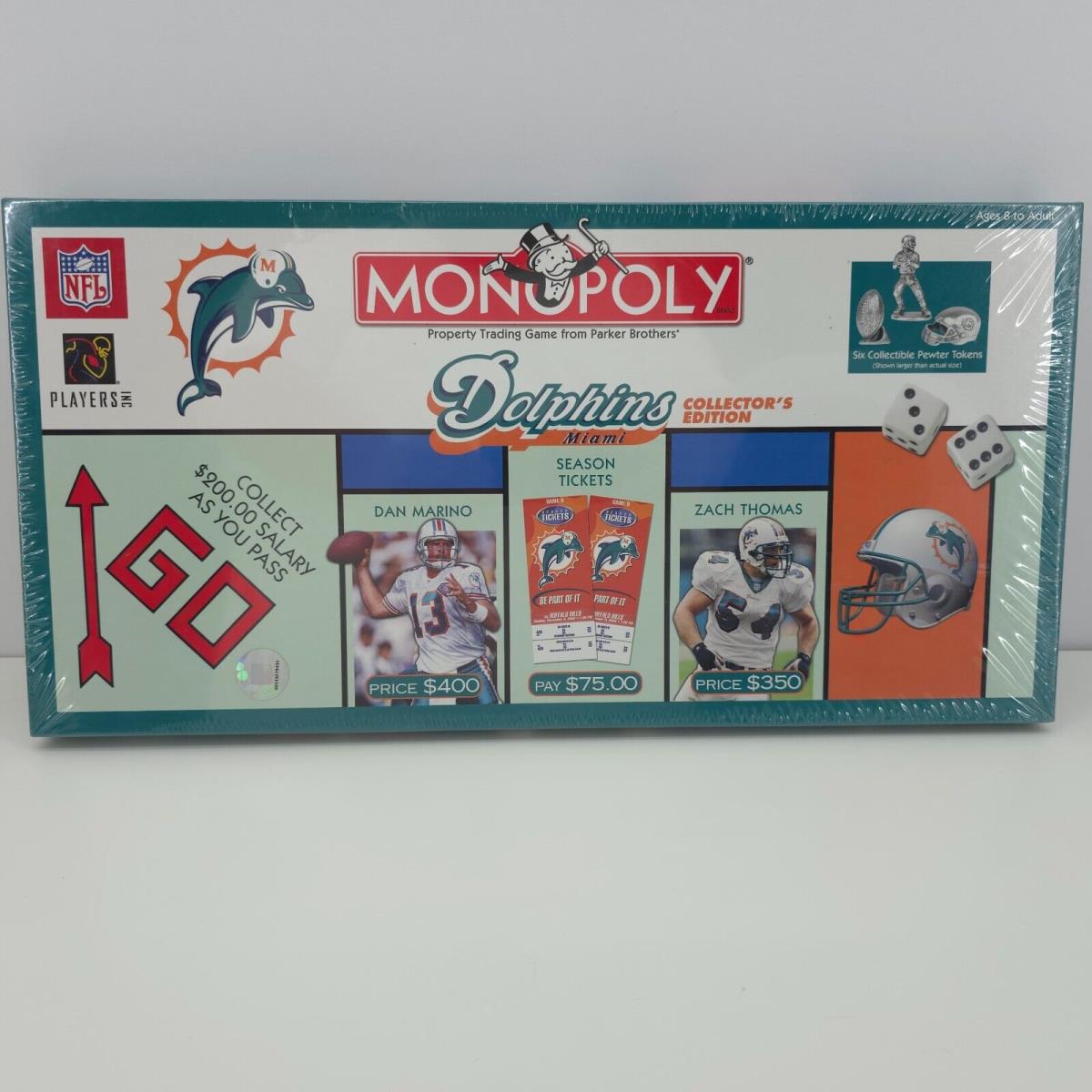 Miami Dolphins Nfl Collectors Edition Monopoly 2004 Nip Marino Shula Czonka Kick