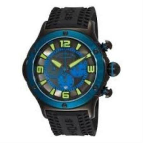 Stuhrling 3CR 335689 Alpine Sports Quartz Chronograph Blue Rubber Mens Watch