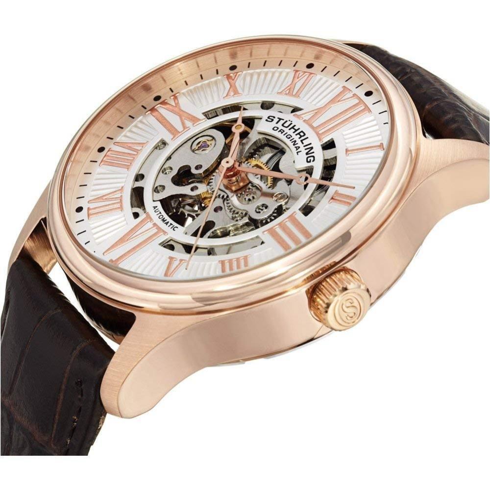 Stuhrling Original Mens Atrium Skeleton Automatic Self Winding Mechanical Dress