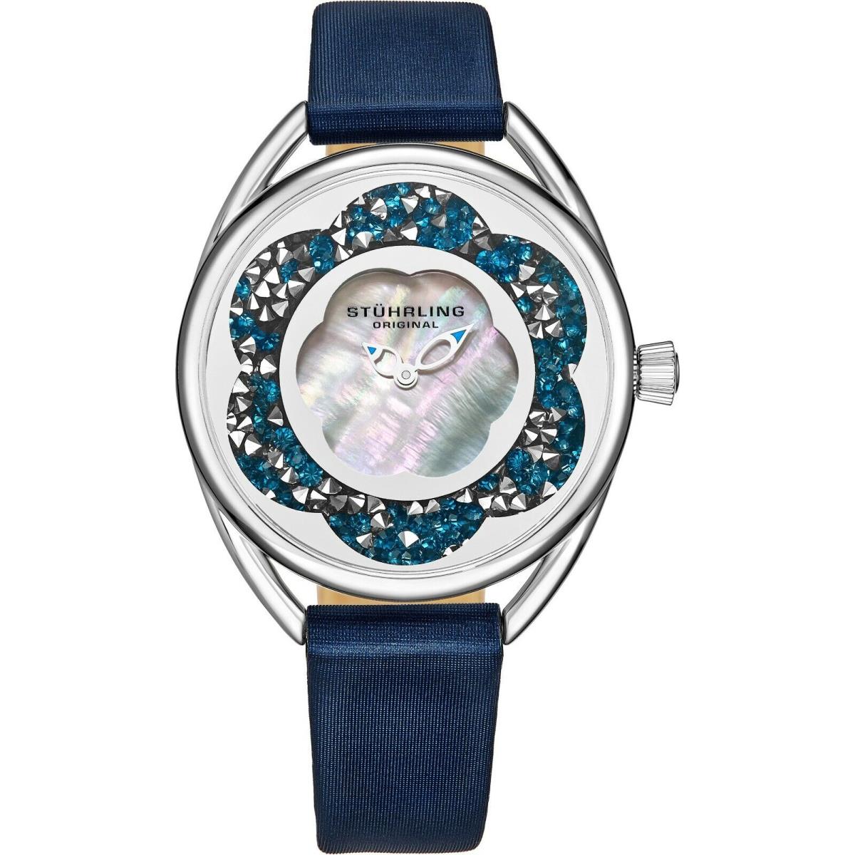 Stuhrling Lily 995 Japanese Quartz 38mm Ladies Mother of Pearl Leather Watch