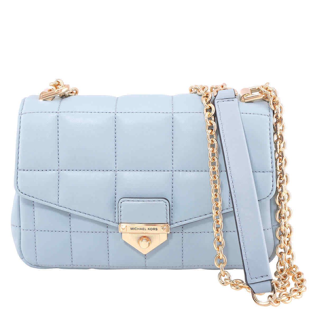 Michael Kors Pale Blue Soho Small Quilted Leather Shoulder Bag 30H0G1SL1T-487