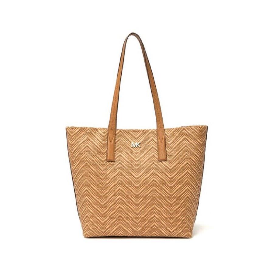 Michael Kors Women`s Junie Chevron Leather Tote Acorn/butternut