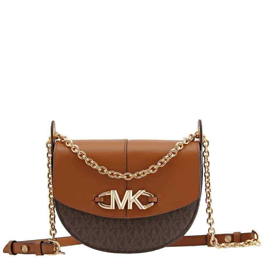 Michael Kors Brown Ladies Small Convertible Saddle Crossbody- Brown