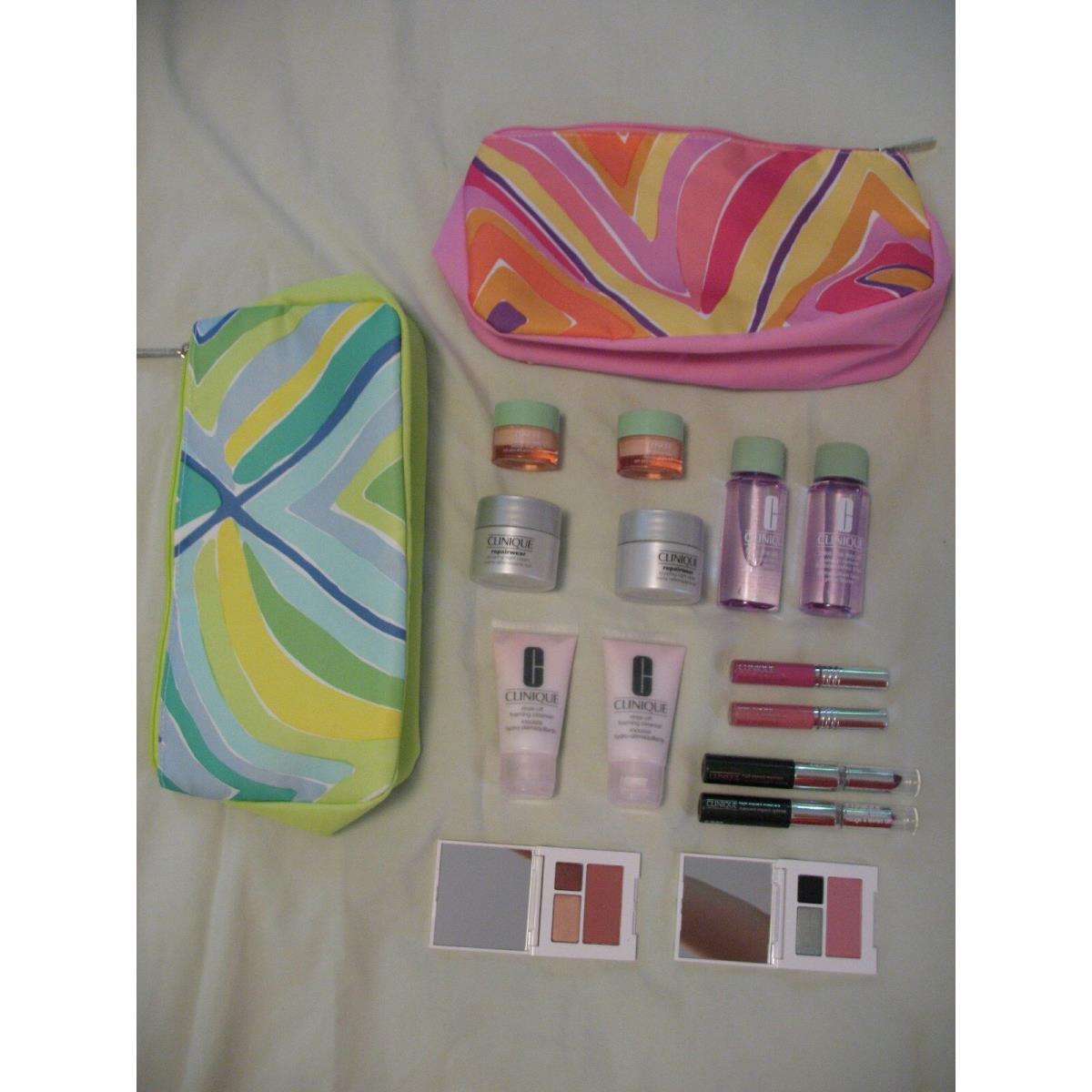 Clinique Cosmetics Lot - 16 Pieces Face Cream Cleanser Mascara Blush More