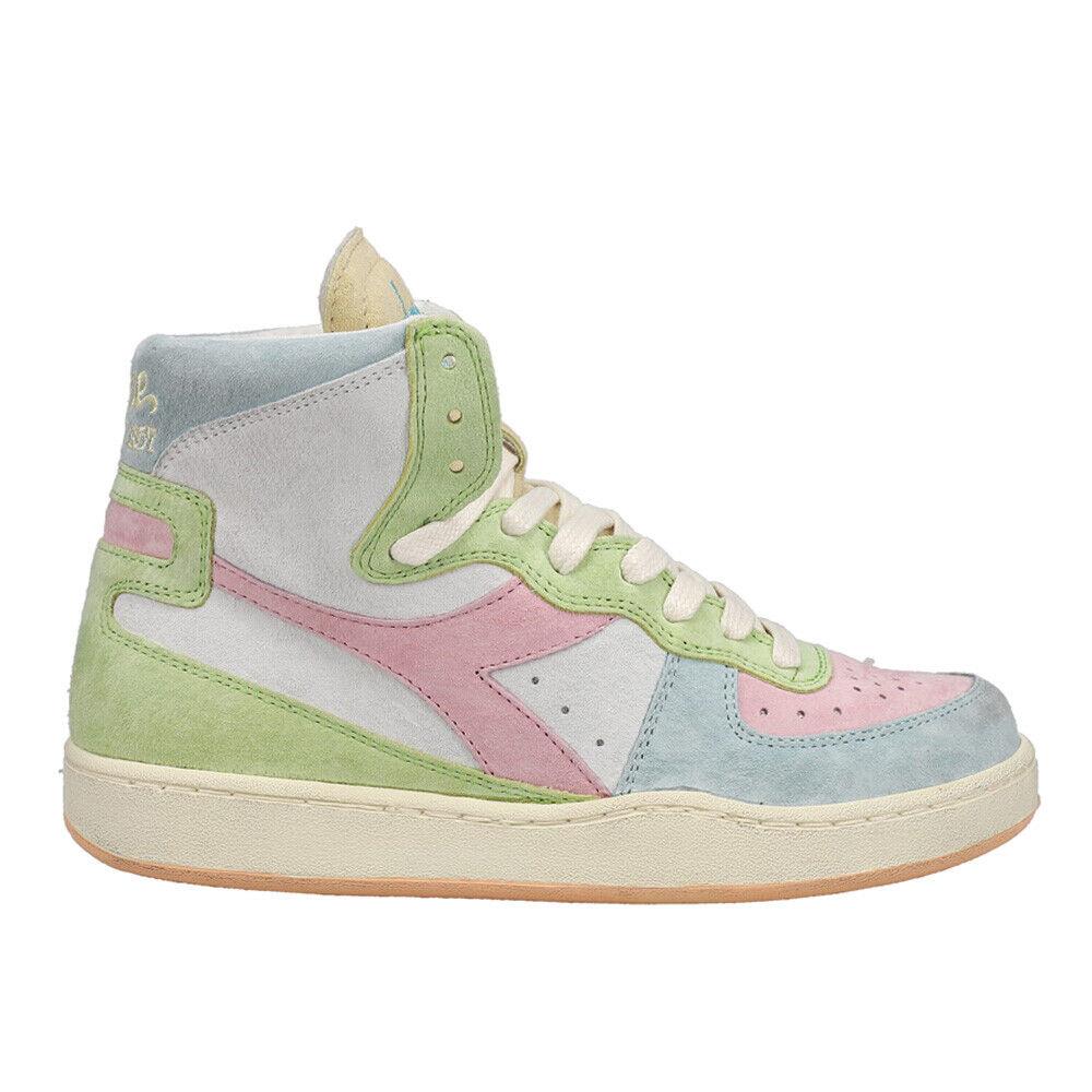 Diadora Mi Basket Arcobaleno Italia High Top Mens Multi White Sneakers Casual