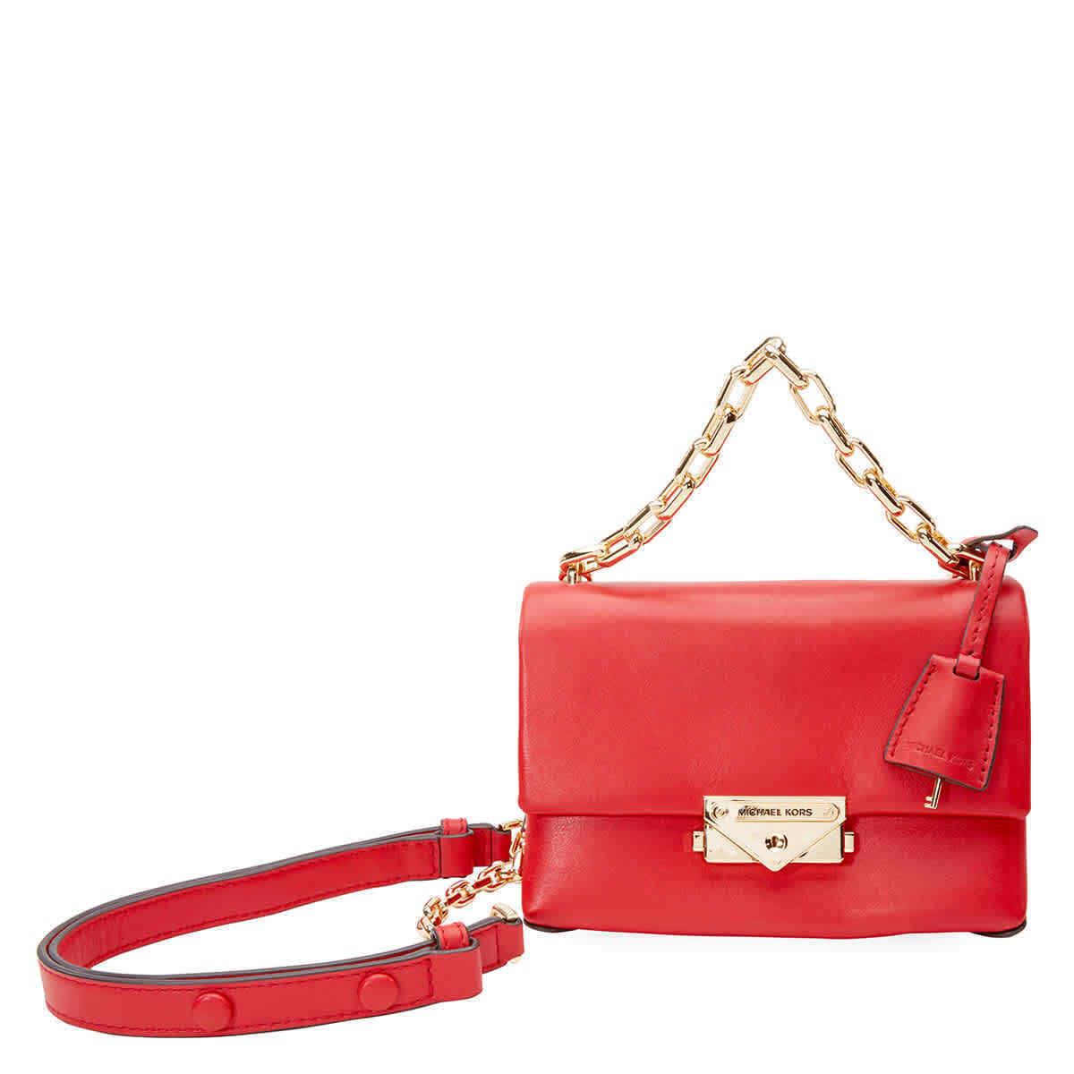 Michael Kors Cece Mini Red Leather Crossbody Bag 32S9G0EC0L-683