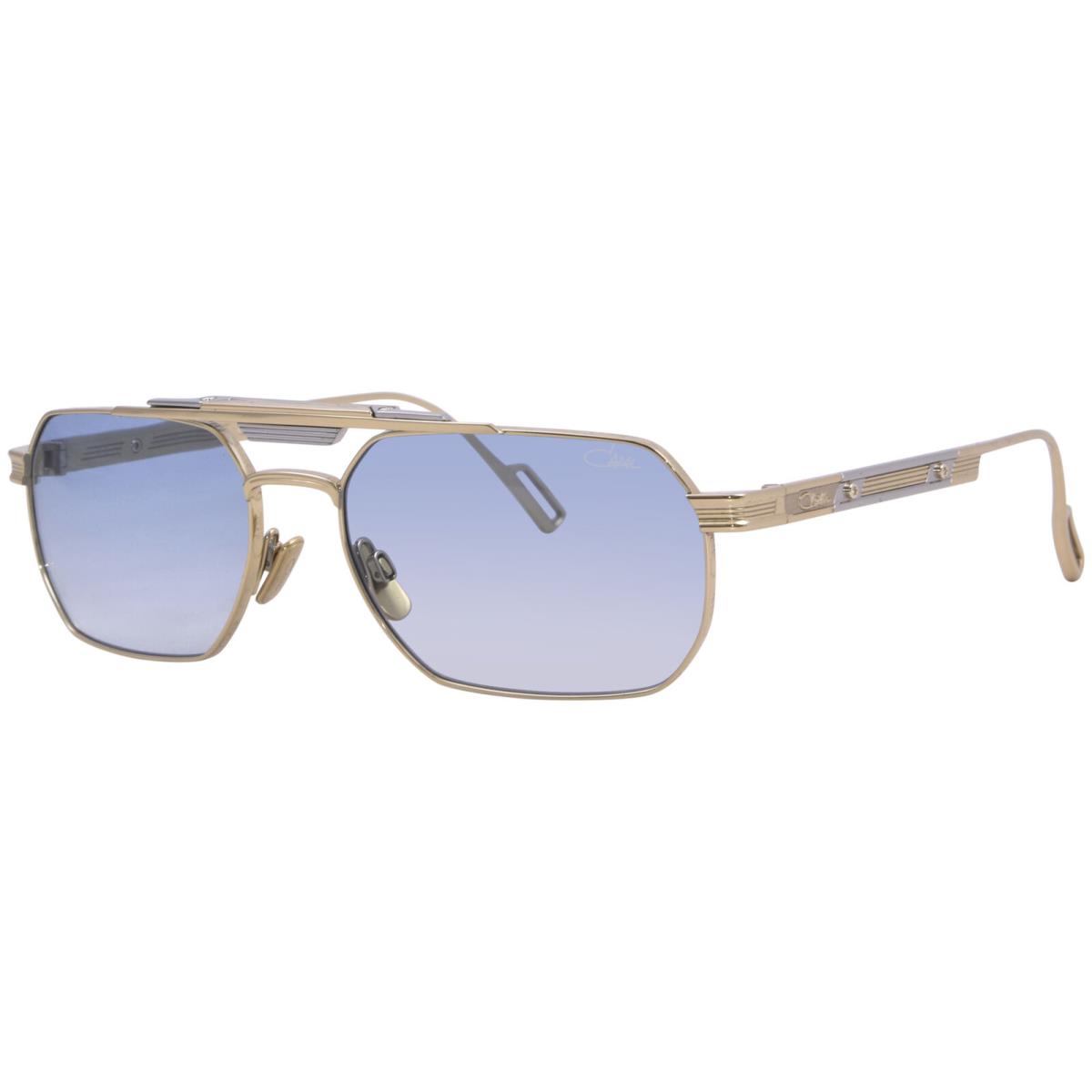 Cazal 757 003 Sunglasses Titanium Gold/silver/blue Gradient Rectangle Shape 61mm