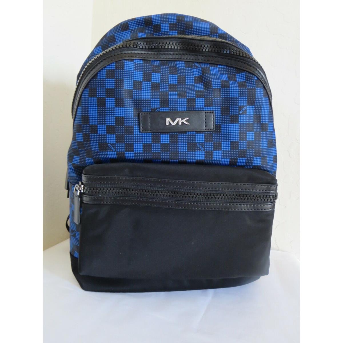 Michael Kors Kent Graphic Check Backpack Black/blue