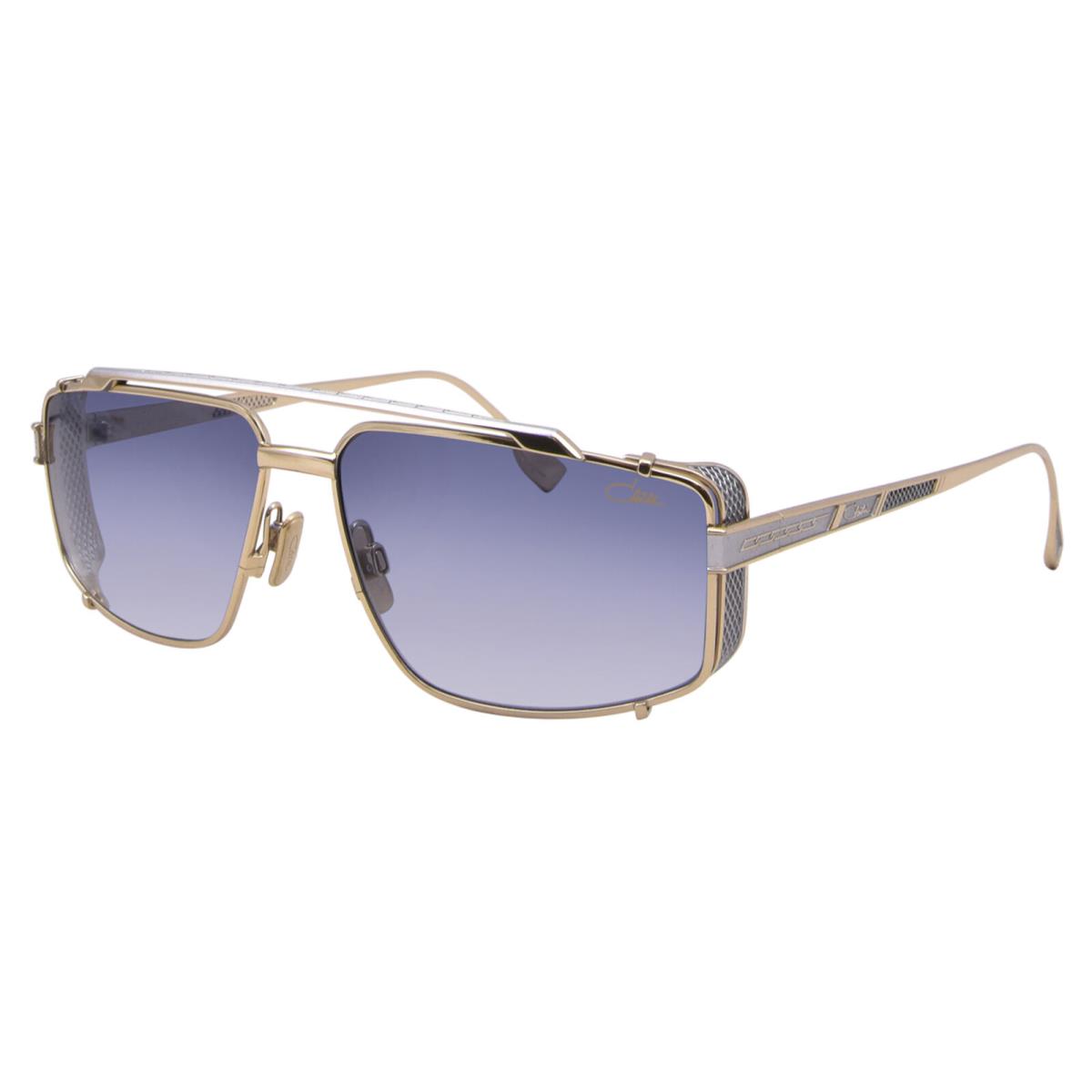 Cazal 756/3 003 Sunglasses Men`s Gold/blue Gradient Rectangle Shape 63mm