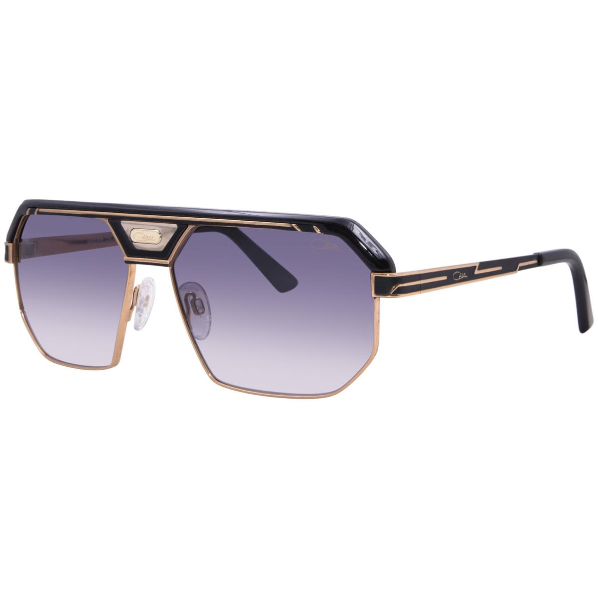 Cazal 676 001 Sunglasses Black/gold/grey Gradient Pilot 63mm