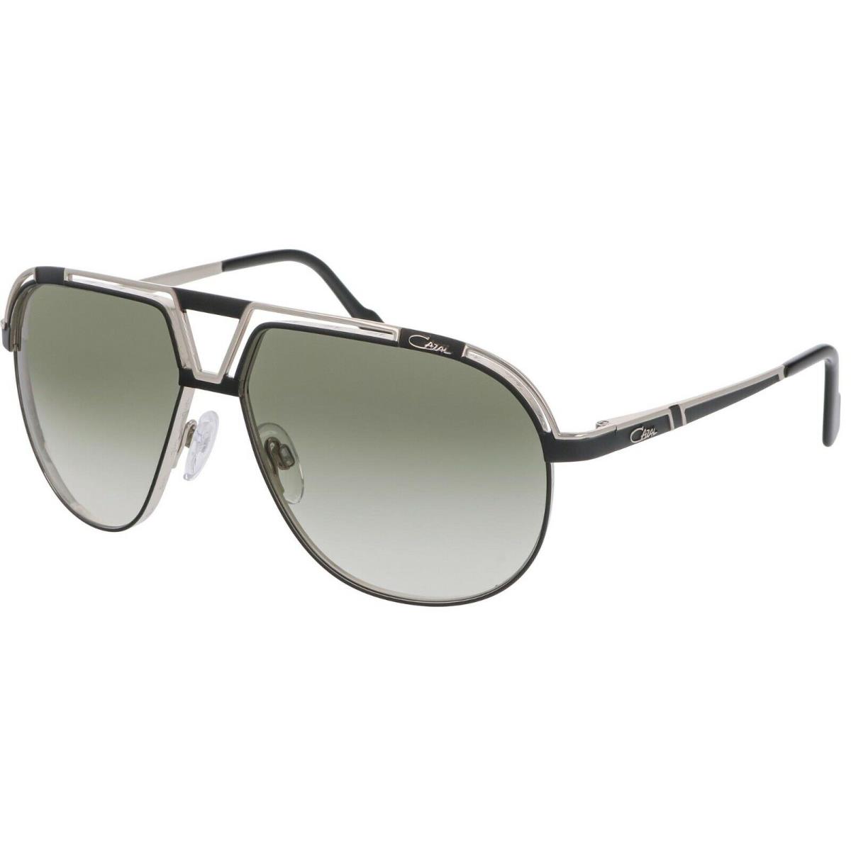 Cazal 9100 Black Silver/green Shaded 002 Sunglasses