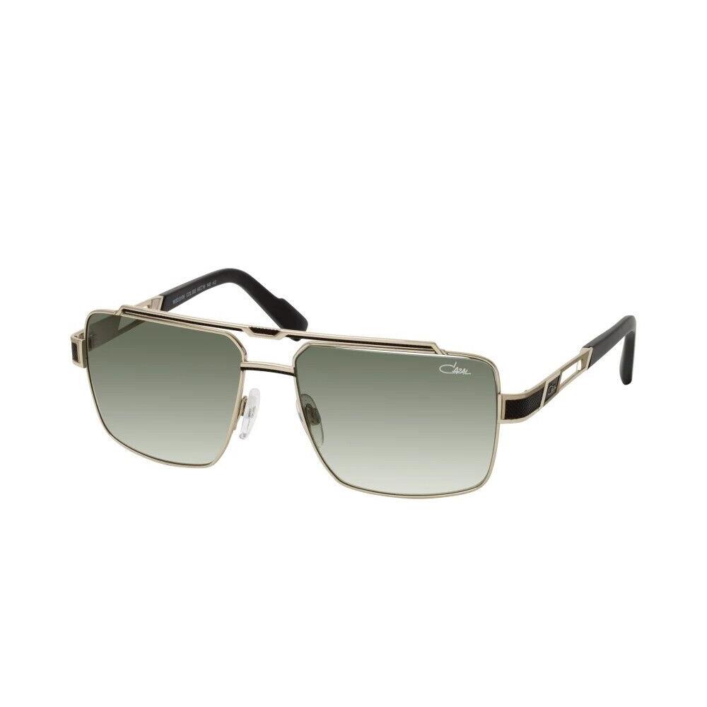 Cazal 9106 Black Silver/green Shaded 002 Sunglasses